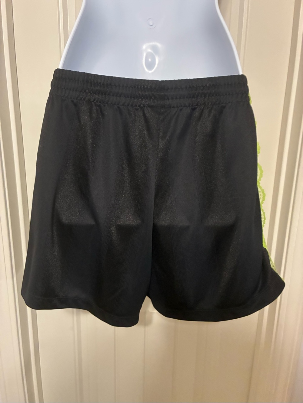 Adidas Black Lace-Trim Shorts - Picture 4 of 8